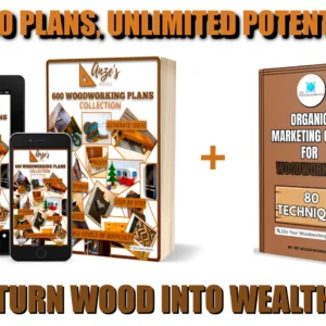 600 Woodworking Plans (Step by Step Guides) + Marketing Guide for Woodworkers